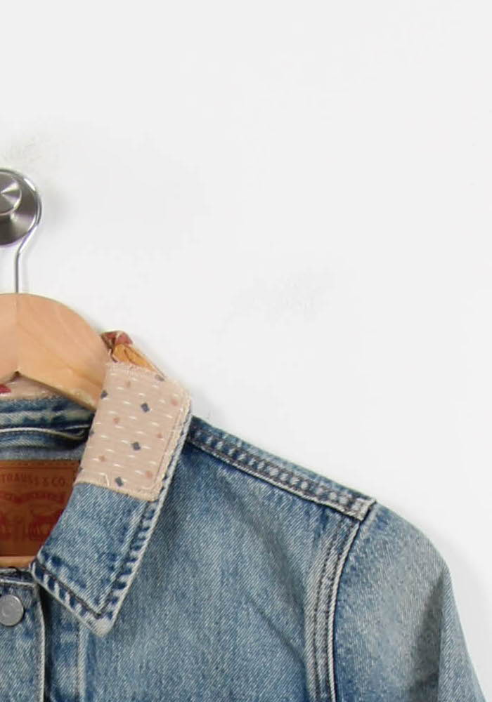 Veste en jean Bleu et Beige - Taille S/36 de la marque Levi's | PARAD25977 - Vendu par Paradigme - Image 3
