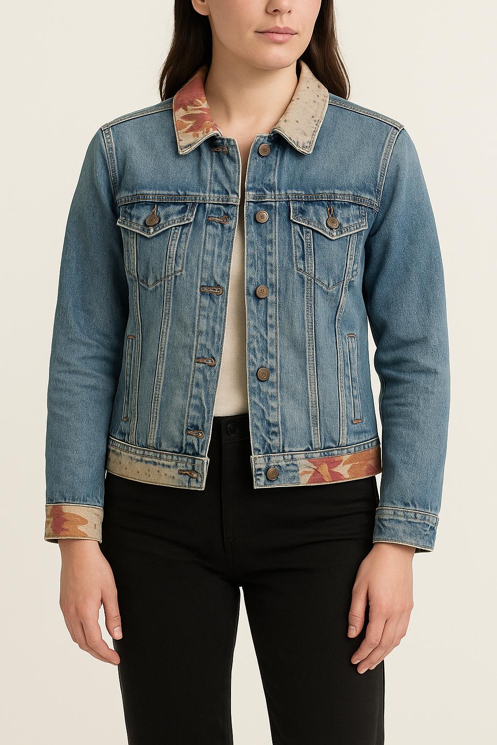 Veste en jean Bleu et Beige - Taille S/36 de la marque Levi's | PARAD25977 - Vendu par Paradigme - Image 1