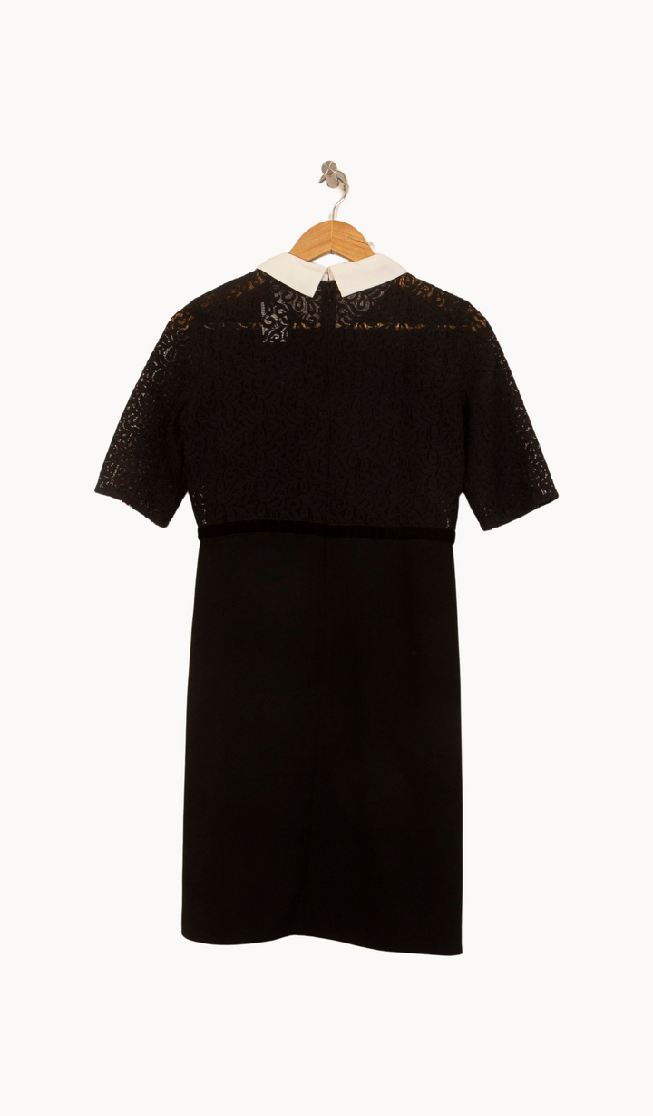 Robe Col Claudine Noire et Blanche - Taille S/36 de la marque The Kooples | PARAD25978 - Vendu par Paradigme - Image 4