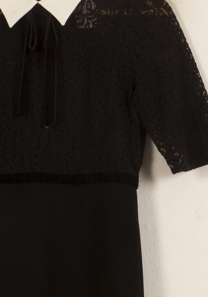 Robe Col Claudine Noire et Blanche - Taille S/36 de la marque The Kooples | PARAD25978 - Vendu par Paradigme - Image 3