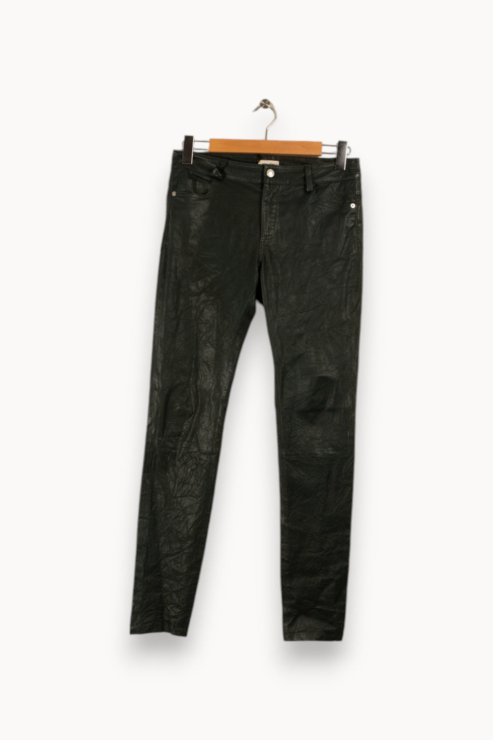 Pantalon en cuir vert - Taille L/40