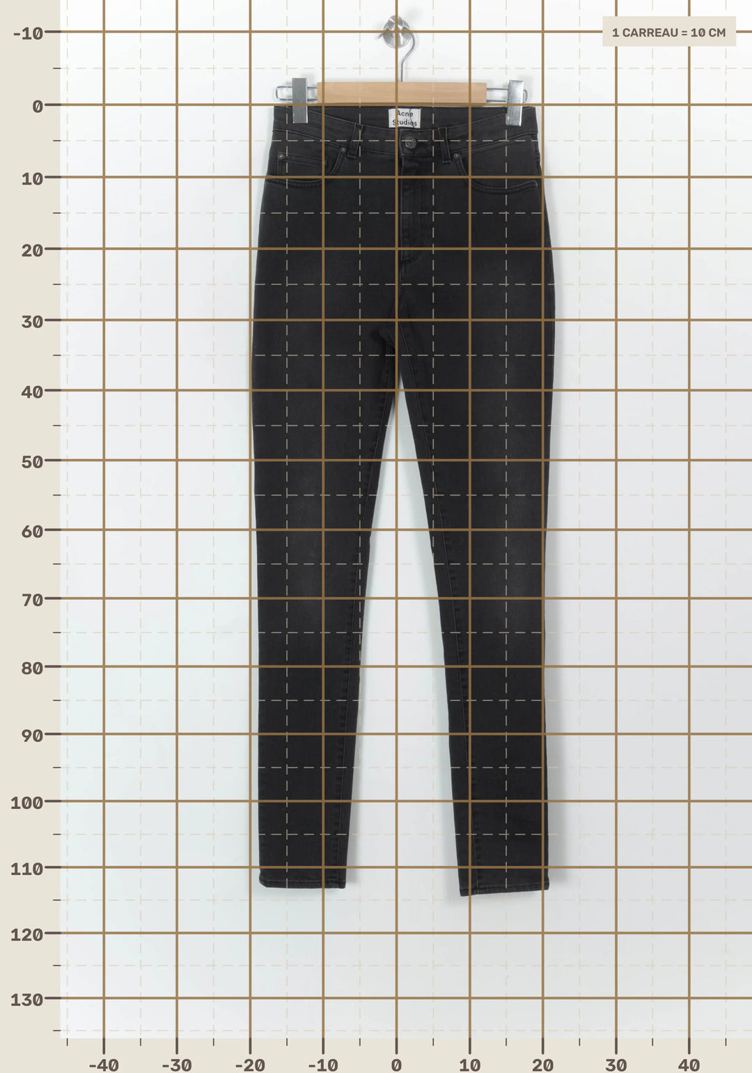 Jean Slim Noir - Taille L/40 de la marque Acne Studios | PARAD26076 - Vendu par Paradigme - Image 4