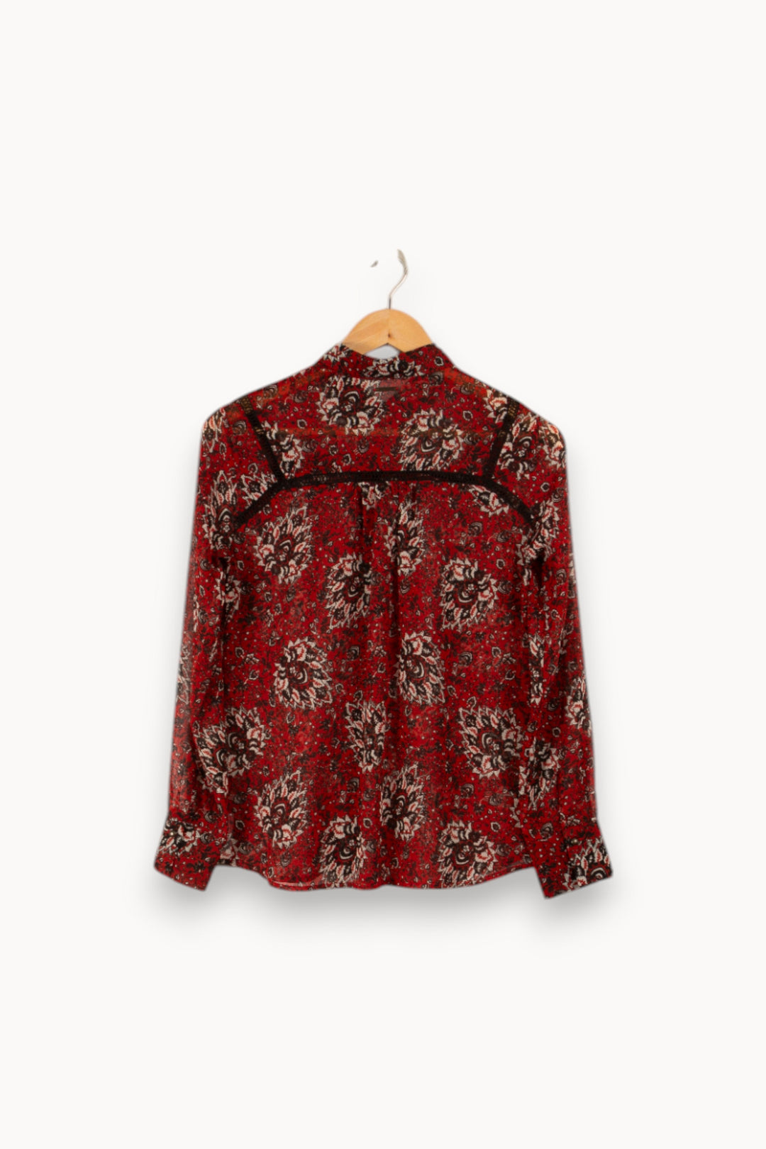 Chemise rouge à motifs - Taille XS/34