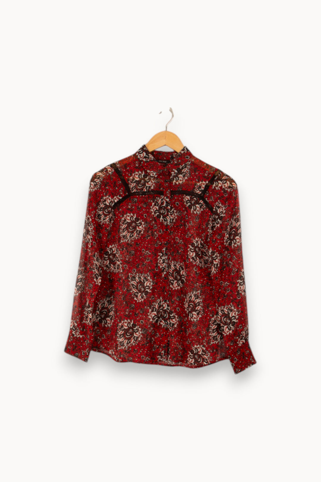 Chemise rouge à motifs - Taille XS/34