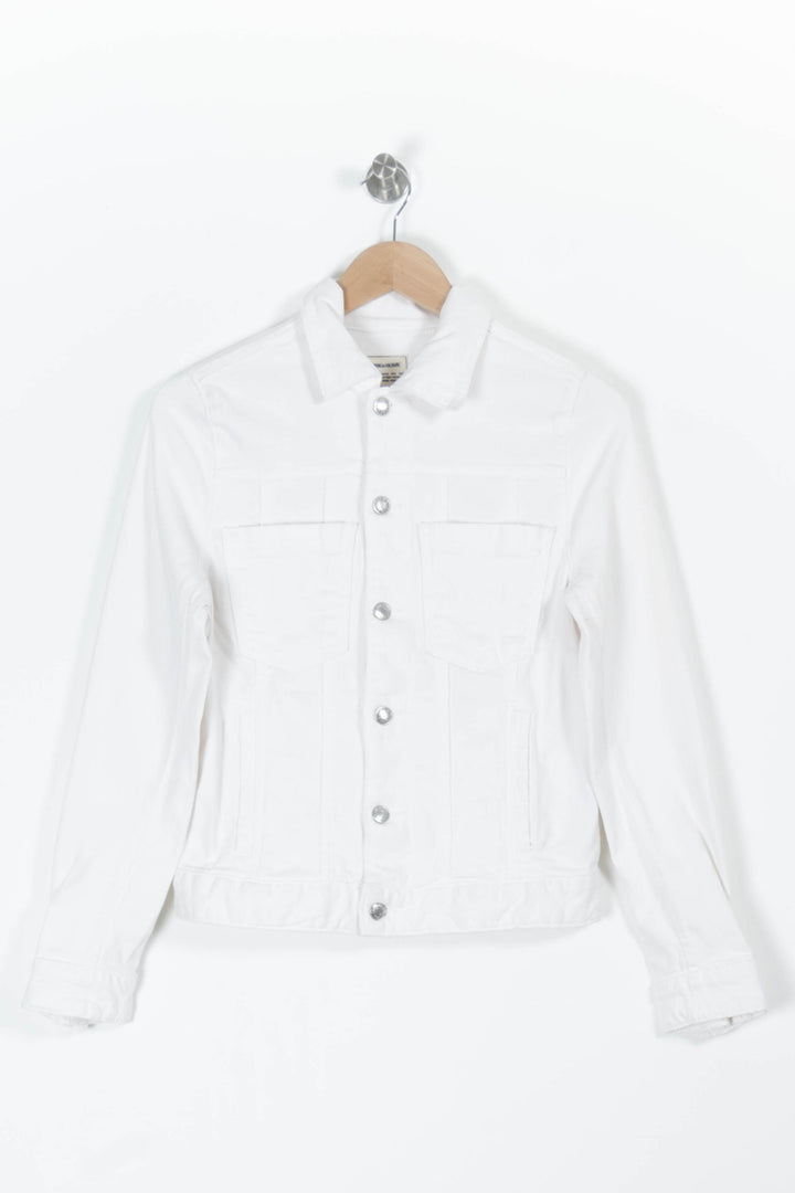 Veste en Jean Blanche - Taille S/36 de la marque Zadig&Voltaire | PARAD26097 - Vendu par Paradigme - Image 2