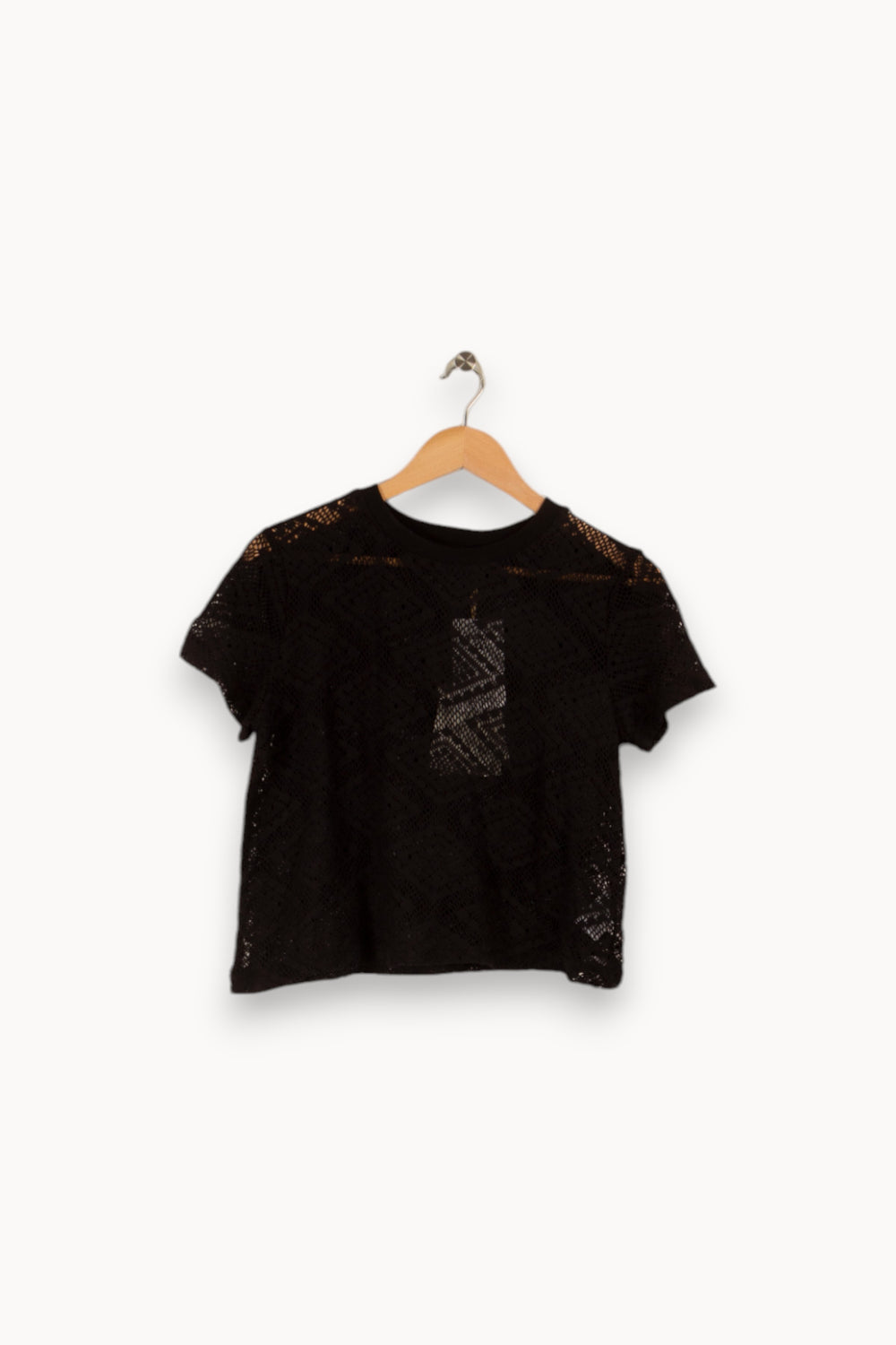 T shirt maille noir de la marque La Fée Maraboutée | PARAD26192 - Vendu par Paradigme - Image 1