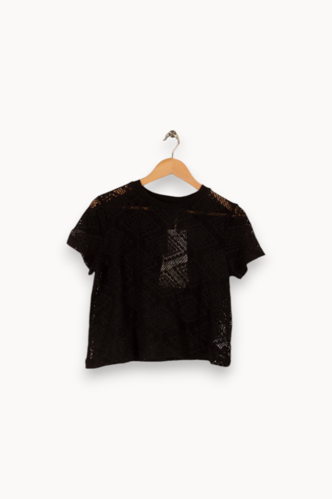T shirt maille noir de la marque La Fée Maraboutée | PARAD26192 - Vendu par Paradigme - Image 1