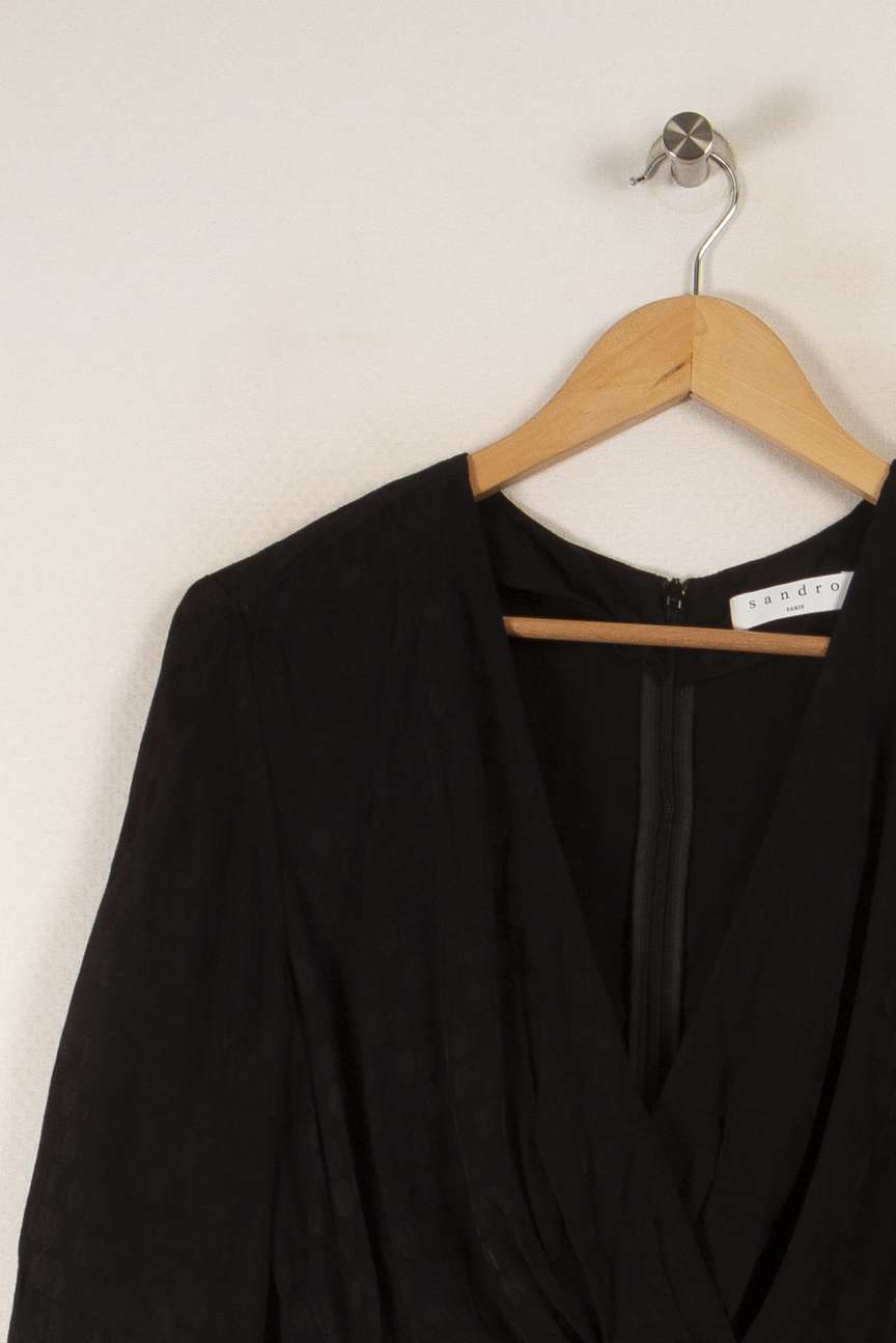 Robe noire - Taille L/40 de la marque Sandro | PARAD26203 - Vendu par Paradigme - Image 2