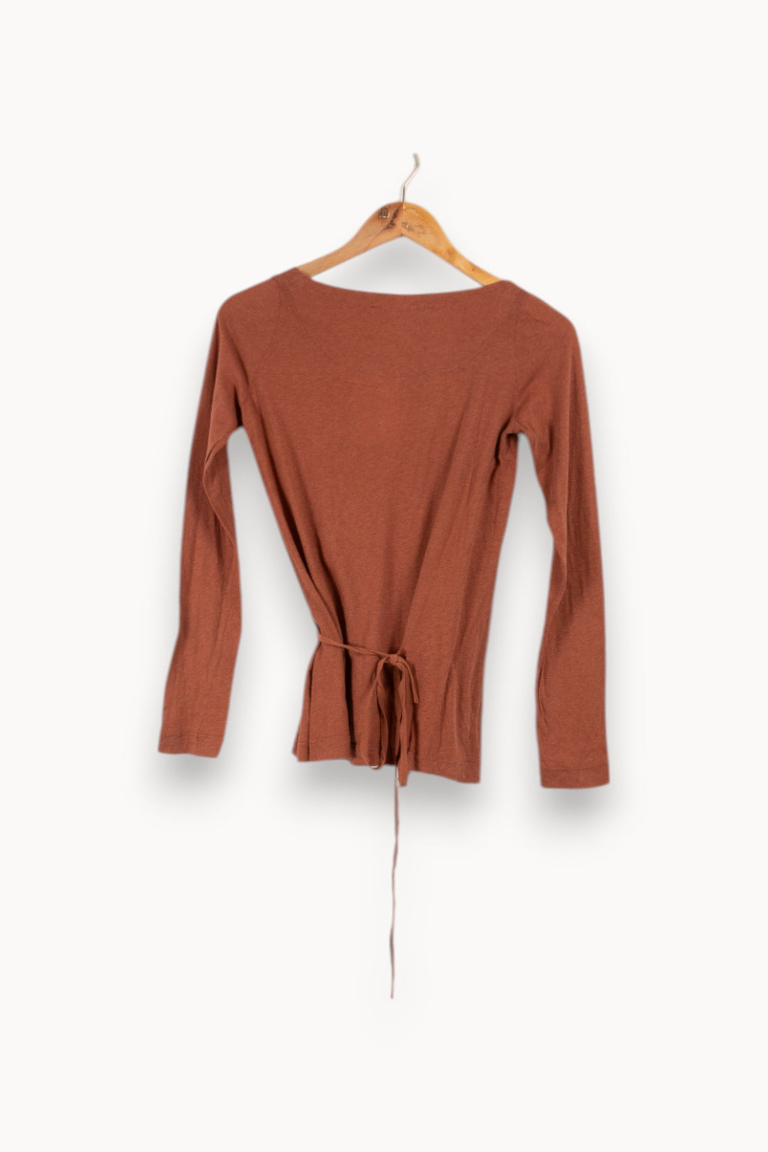 T-shirt manches longues orange/marron - Taille XS/34