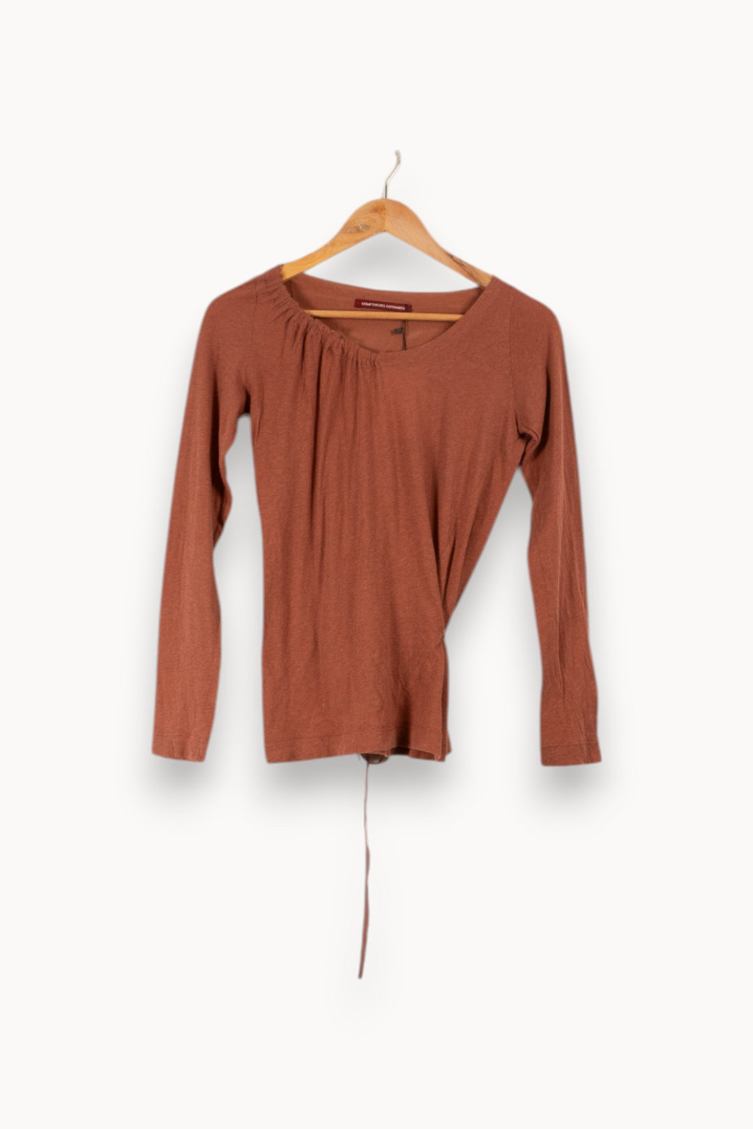 T-shirt manches longues orange/marron - Taille XS/34