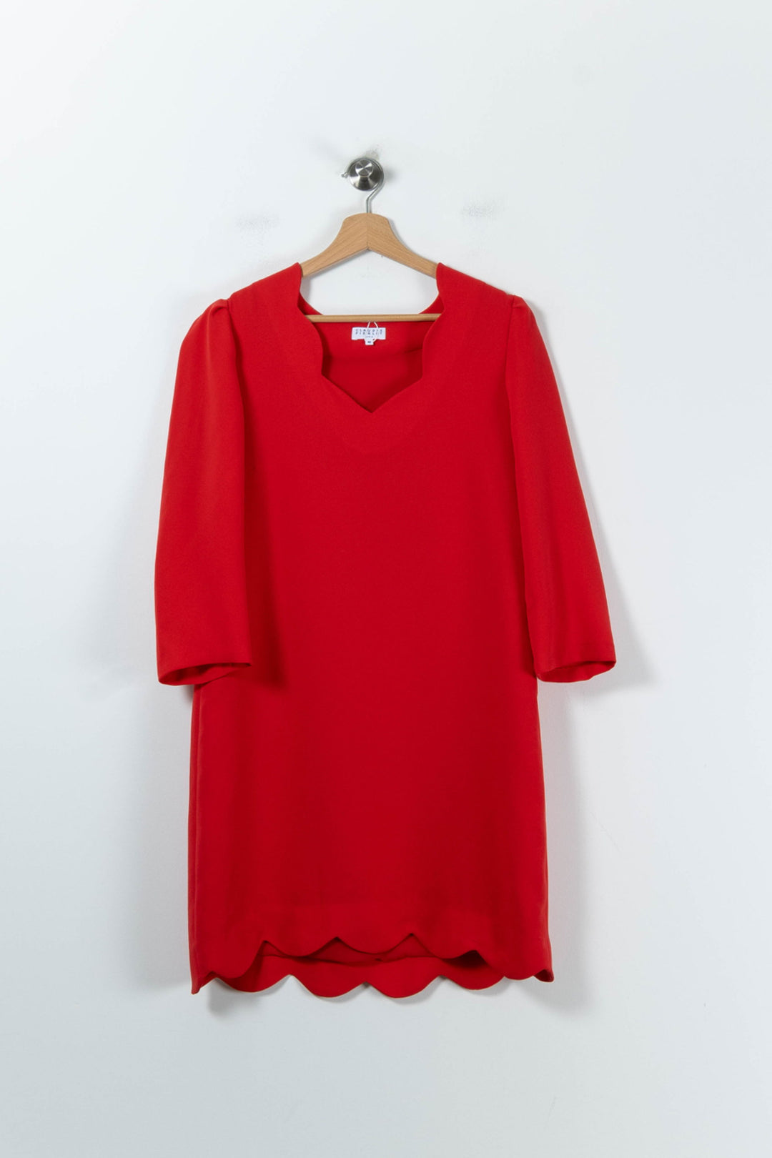 Robe Droite Rouge - Taille L/40 de la marque Claudie Pierlot | PARAD26208 - Vendu par Paradigme - Image 2