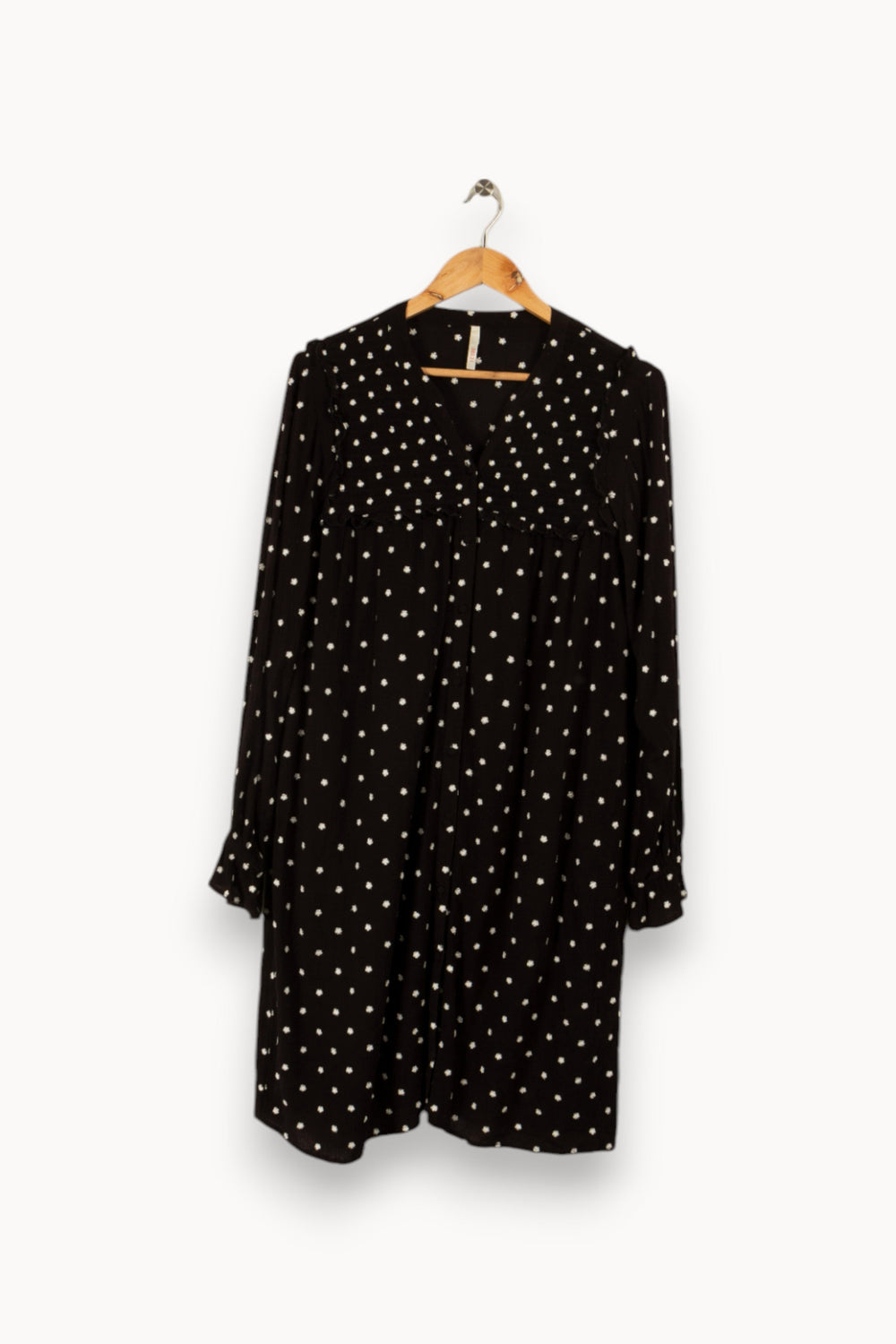 Robe noire à motifs blancs - Taille M/38
