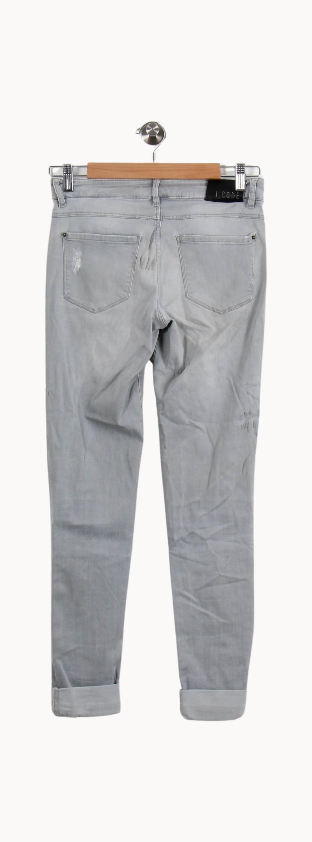 Jean Gris - Taille S/36 de la marque I.Code | PARAD26240 - Vendu par Paradigme - Image 4