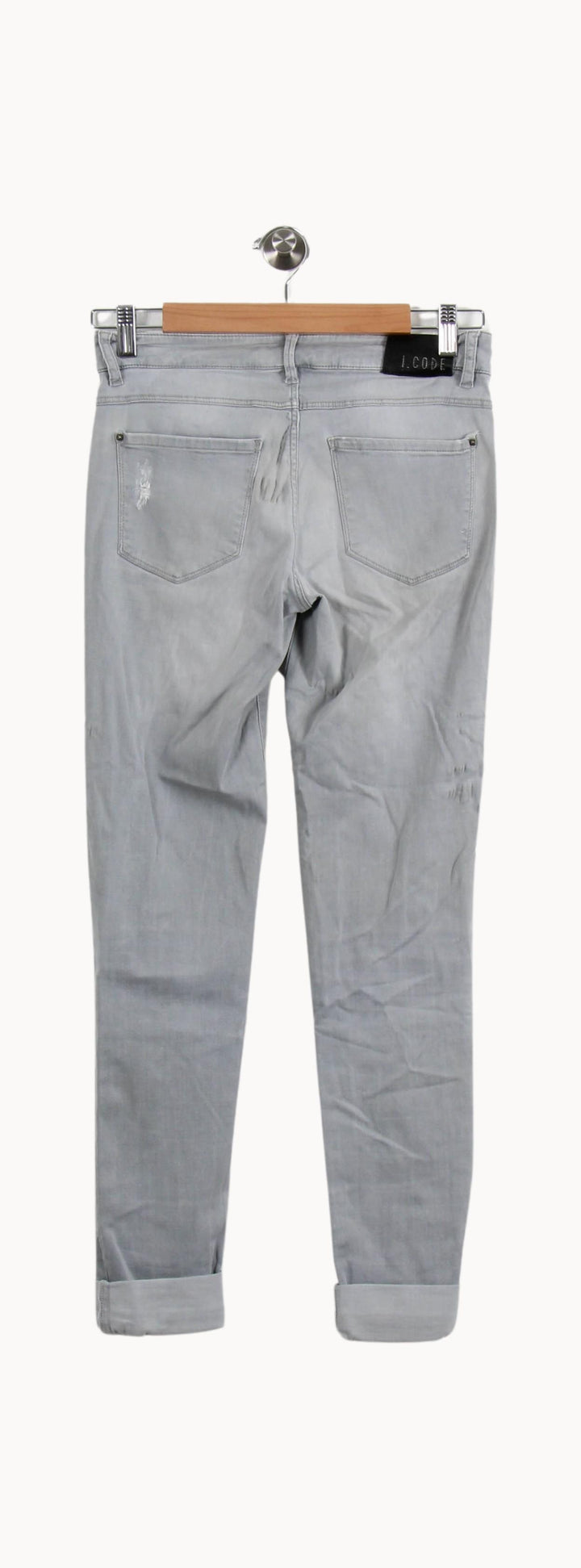 Jean Gris - Taille S/36 de la marque I.Code | PARAD26240 - Vendu par Paradigme - Image 4