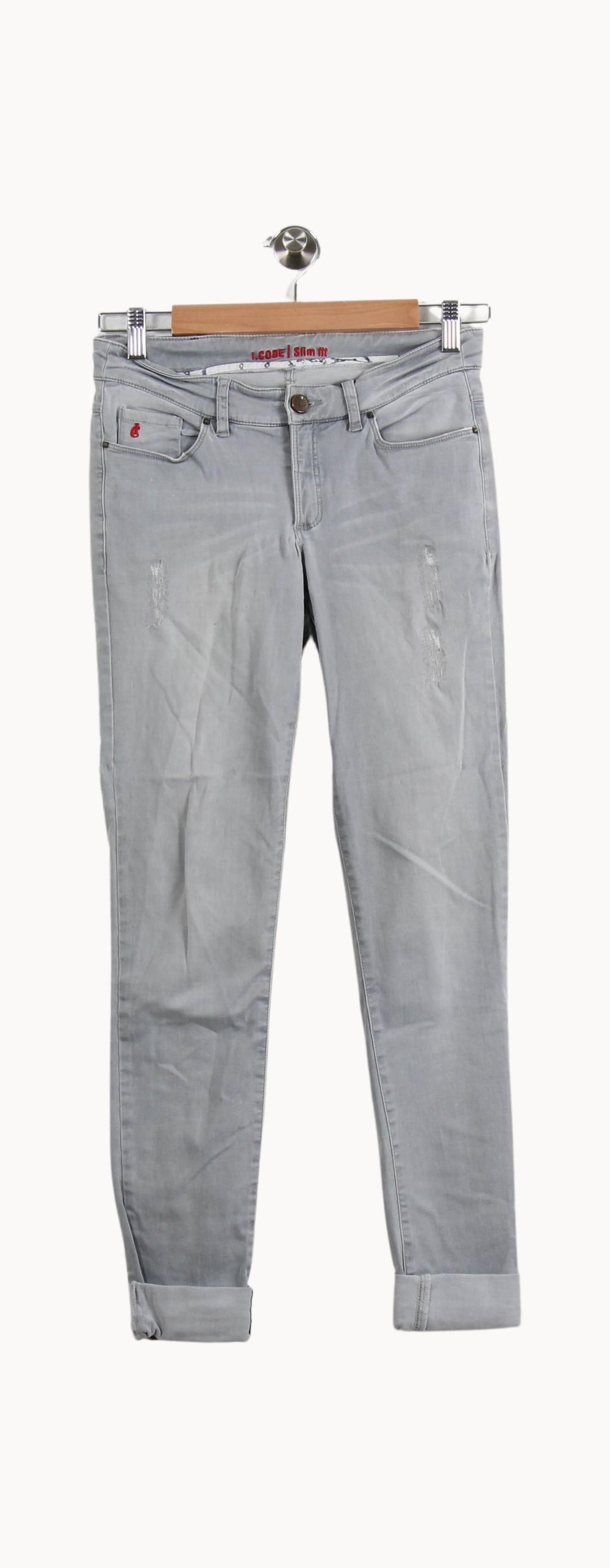 Jean Gris - Taille S/36 de la marque I.Code | PARAD26240 - Vendu par Paradigme - Image 2