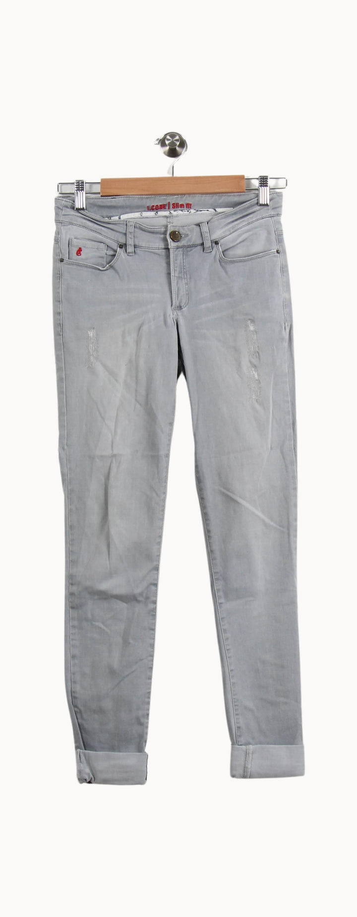 Jean Gris - Taille S/36 de la marque I.Code | PARAD26240 - Vendu par Paradigme - Image 2