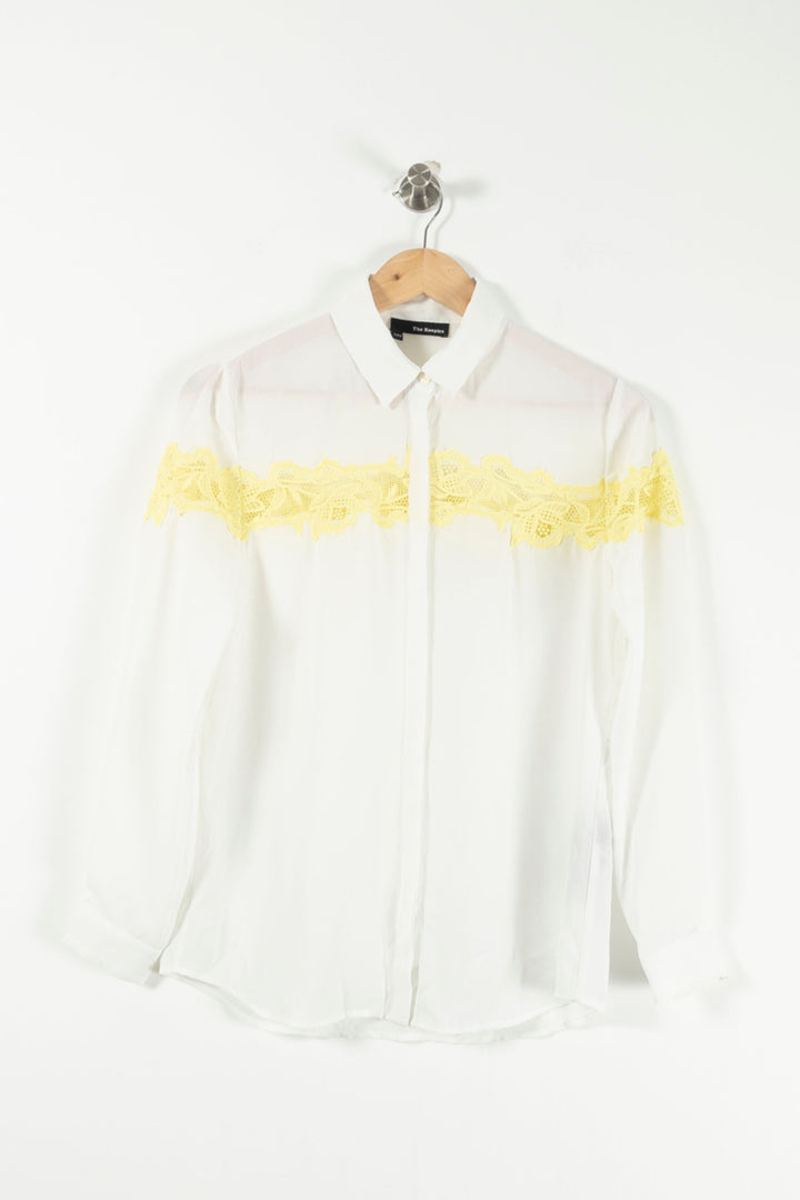 Chemise Blanche et Jaune - Taille XXS/32 de la marque The Kooples | PARAD26253 - Vendu par Paradigme - Image 2