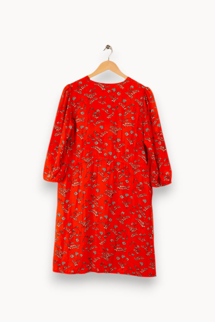 Robe orange à motifs - Taille M/38