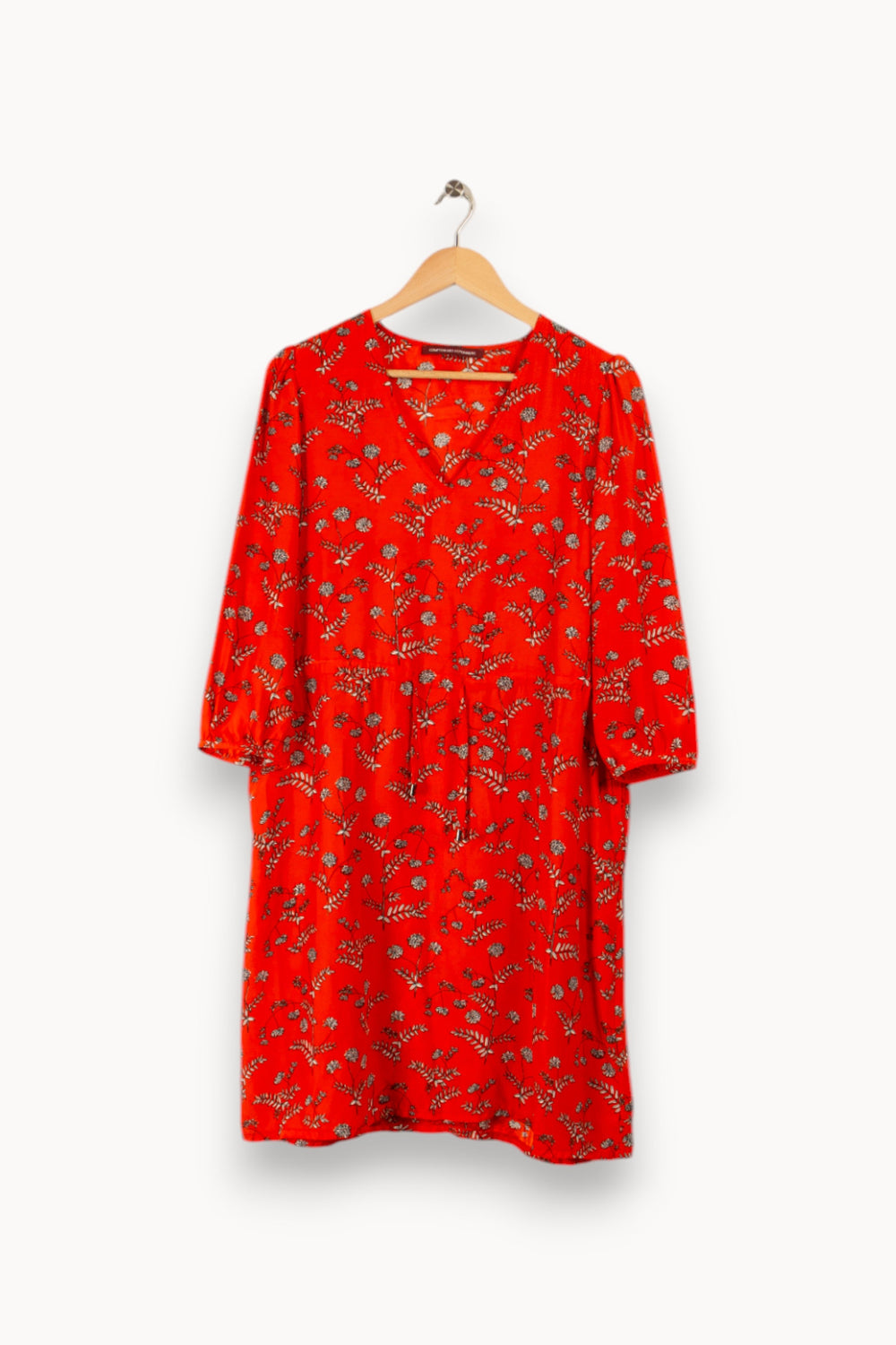 Robe orange à motifs - Taille M/38