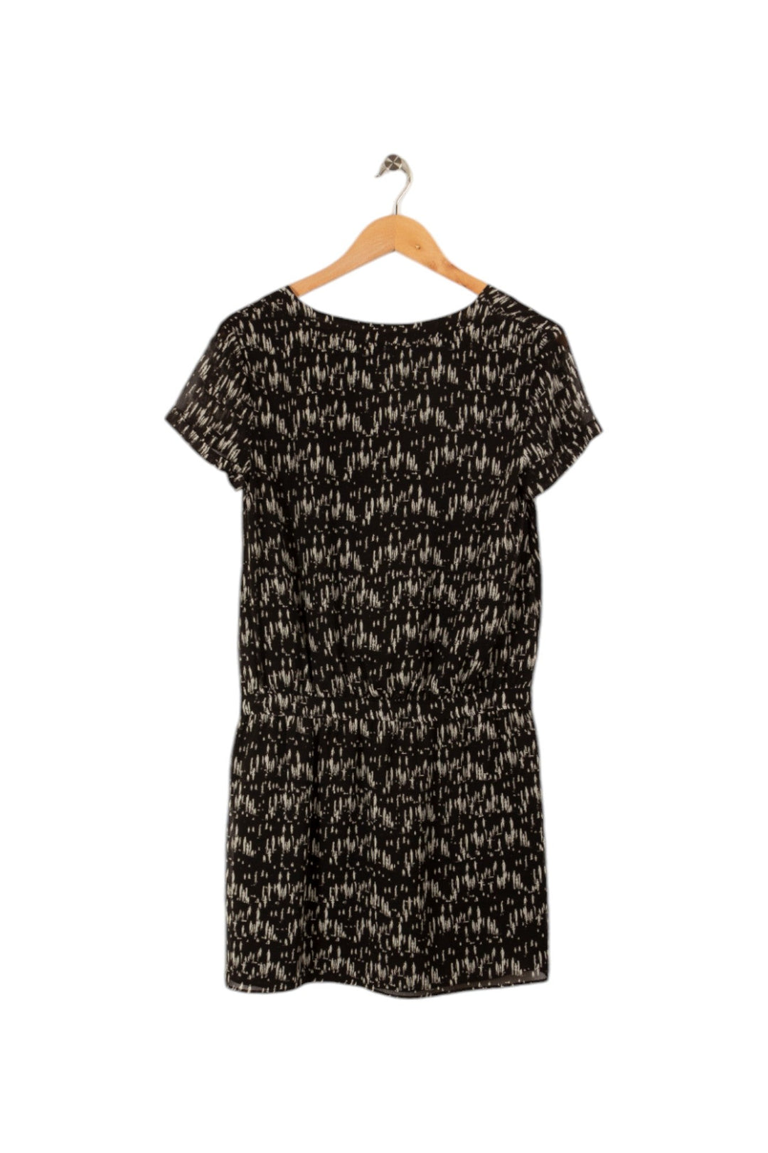 Robe noire à motifs blancs - Taille S/36
