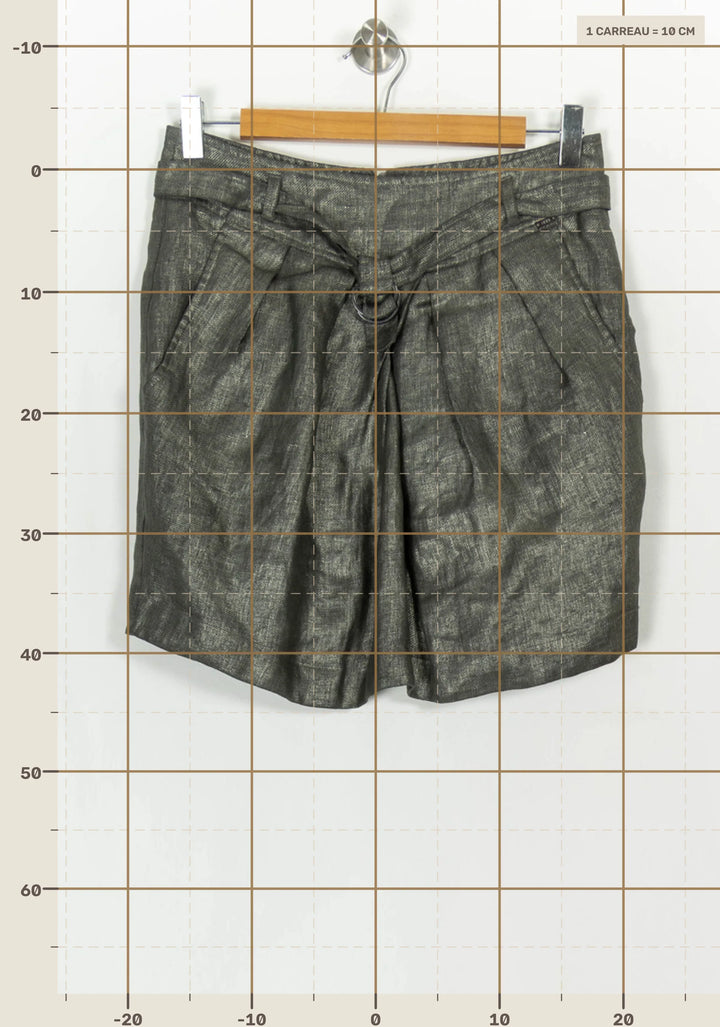 Jupe Courte Grise - Taille S/36 de la marque IKKS | PARAD26385 - Vendu par Paradigme - Image 4
