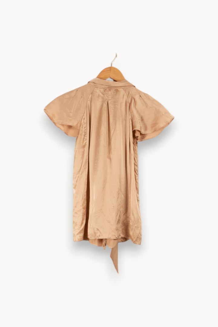 Blouse beige satinée - Taille S/36