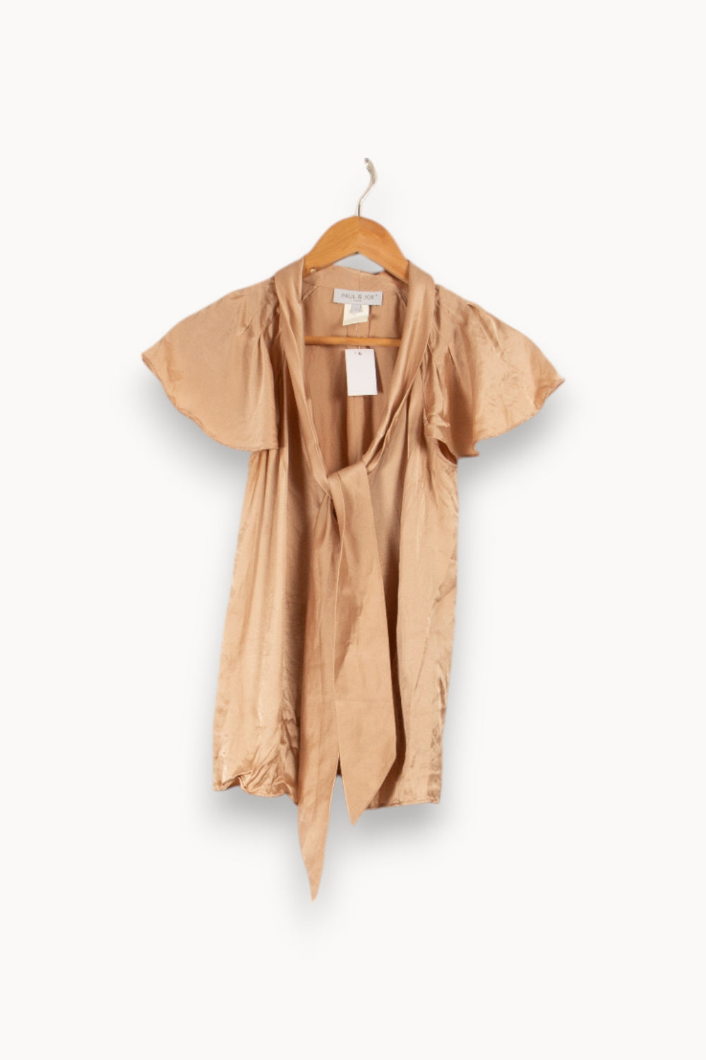 Blouse beige satinée - Taille S/36