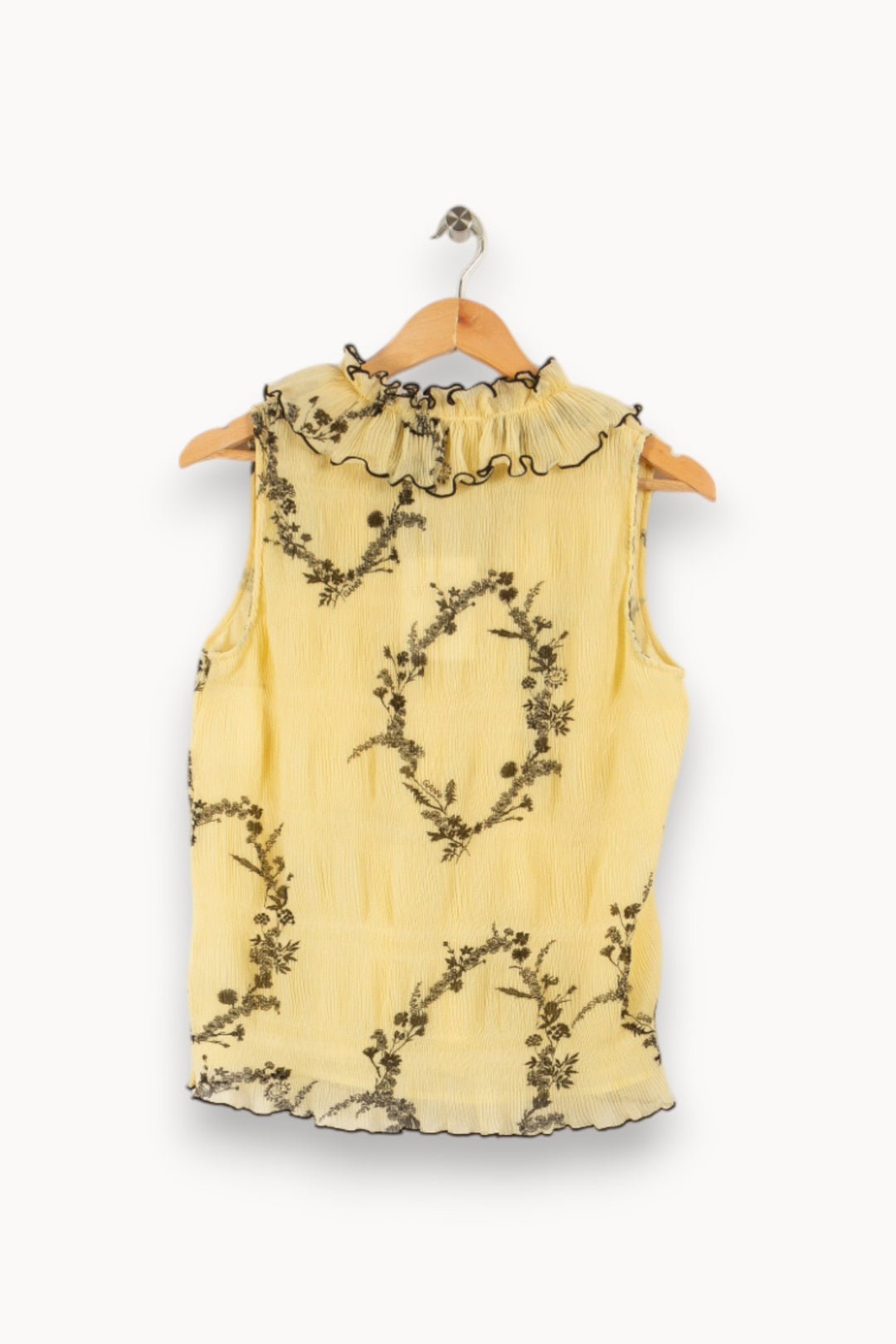 Top jaune à motifs - Taille XS/34