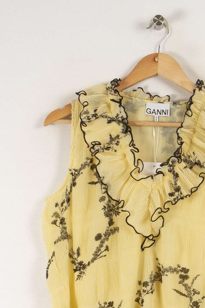 Top jaune à motifs - Taille XS/34