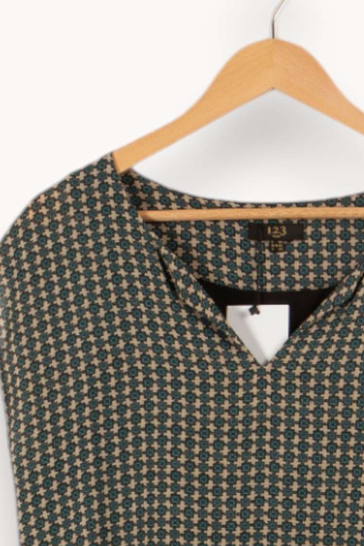 Robe verte à motifs - Taille M/38
