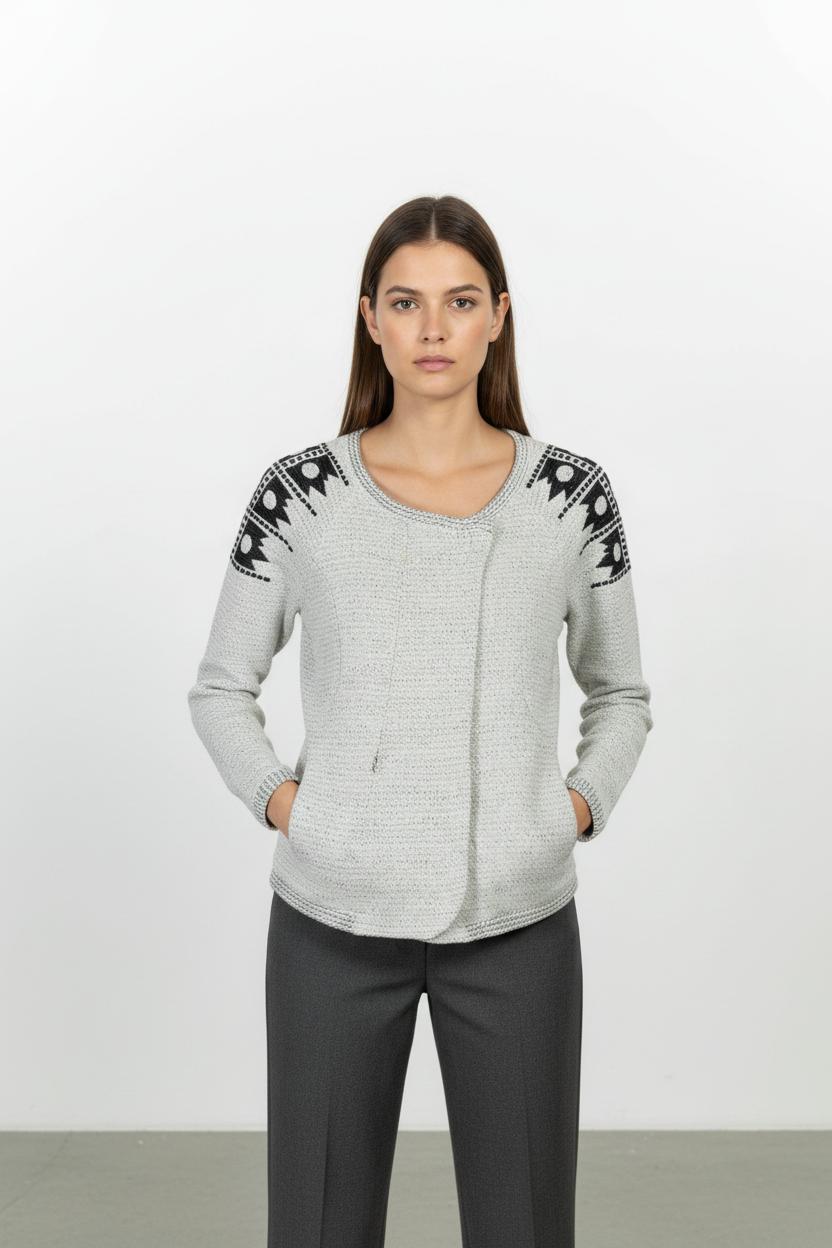 Gilet Gris et Noir - Taille L/40 de la marque One Step | PARAD26438 - Vendu par Paradigme - Image 1