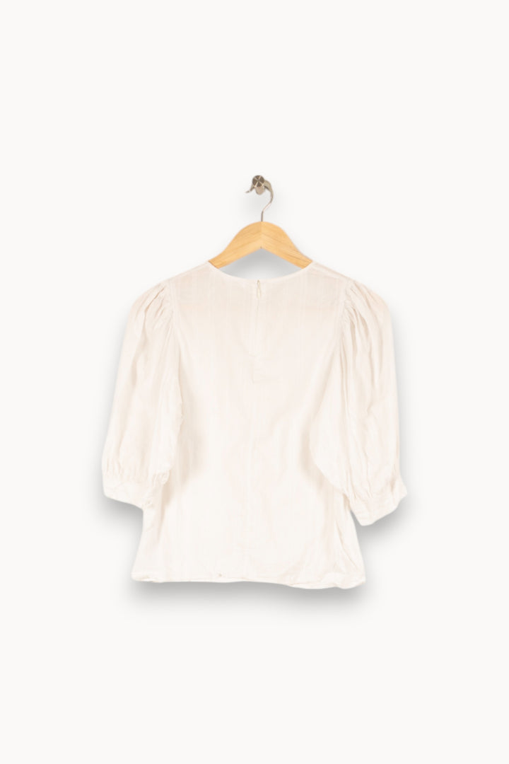 Blouse blanche - Taille S/36 de la marque Samsoe Samsoe | PARAD26460 - Vendu par Paradigme - Image 3