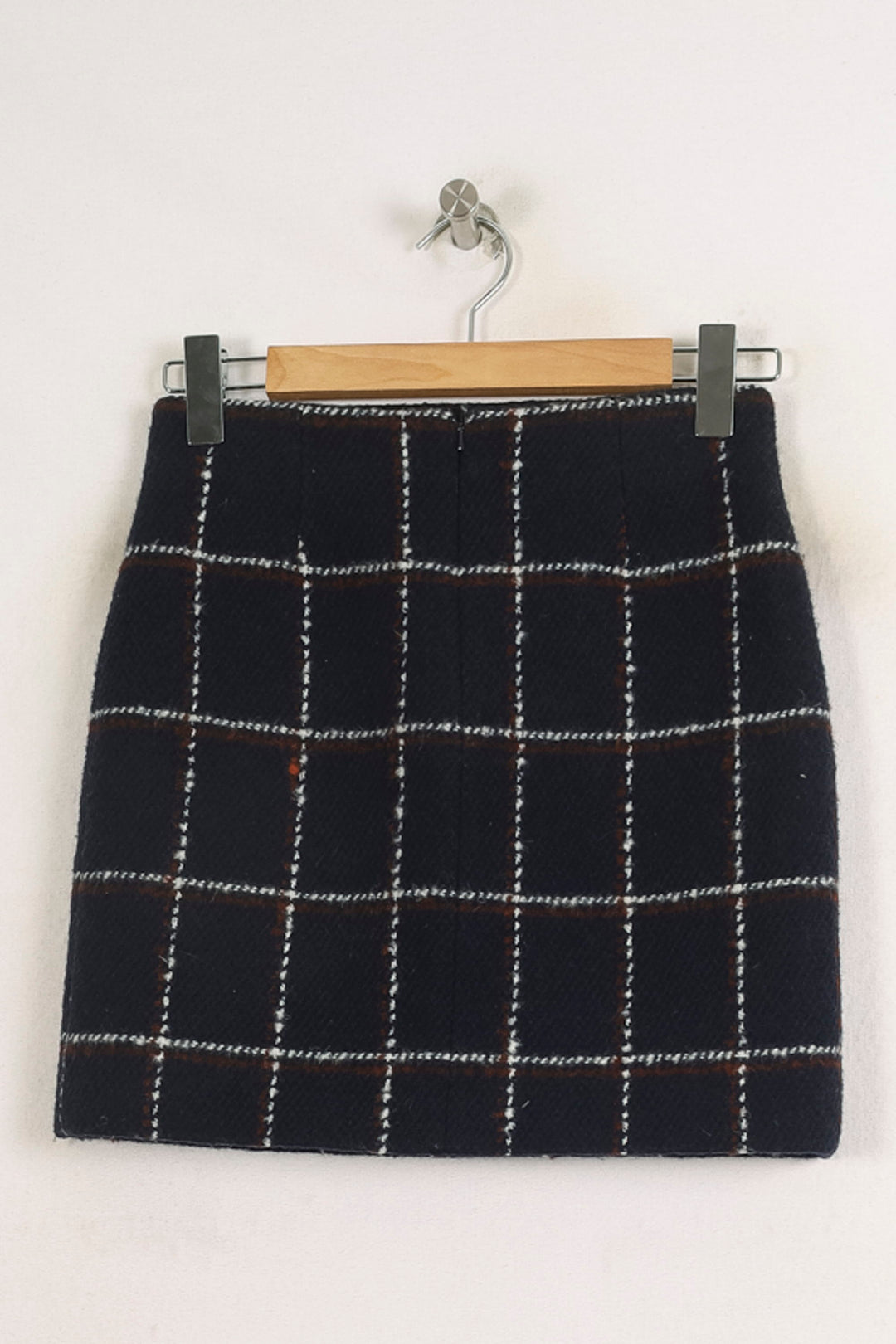 Jupe Courte Bleue à Carreaux Blancs - Taille XS/34 de la marque Comptoir des Cotonniers | PARAD26463 - Vendu par Paradigme - Image 4