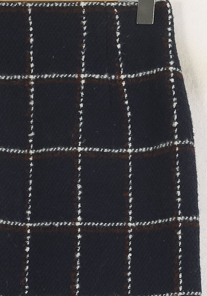 Jupe Courte Bleue à Carreaux Blancs - Taille XS/34 de la marque Comptoir des Cotonniers | PARAD26463 - Vendu par Paradigme - Image 3