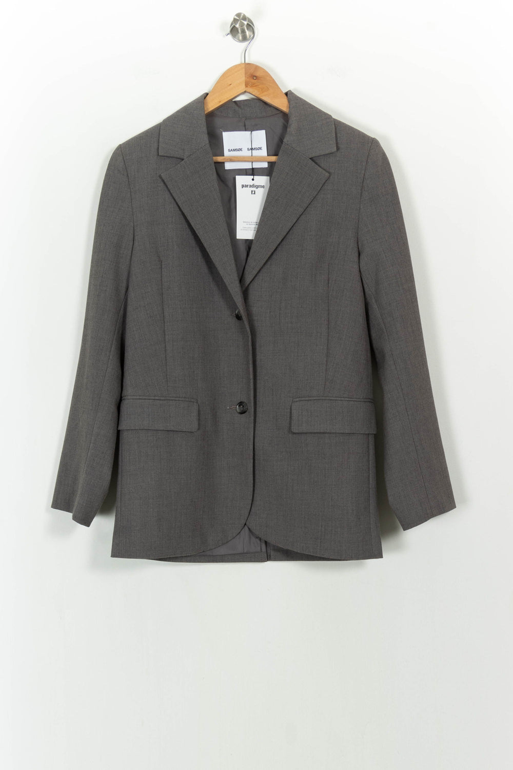 Veste De Tailleur Grise - Taille S/36 de la marque Samsoe Samsoe | PARAD26487 - Vendu par Paradigme - Image 2