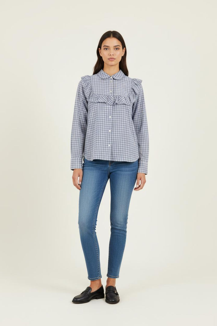 Chemise bleue à carreaux - Taille XS/34