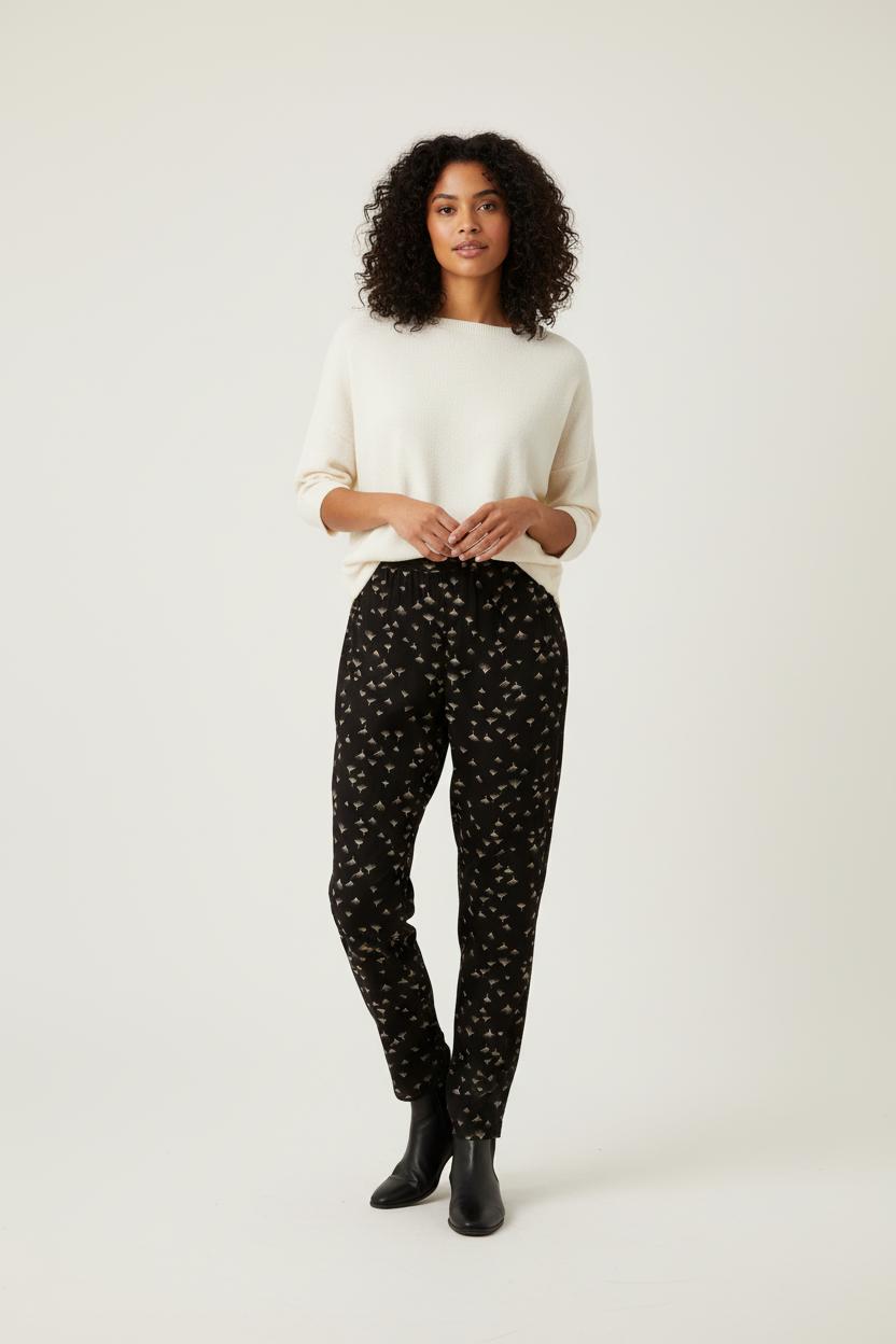 Pantalon noir à motifs - Taille XS