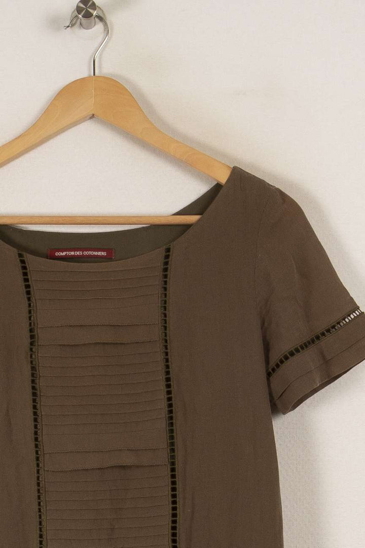 Robe Verte de la marque Comptoir des Cotonniers | PARAD26821 - Vendu par Paradigme - Image 2