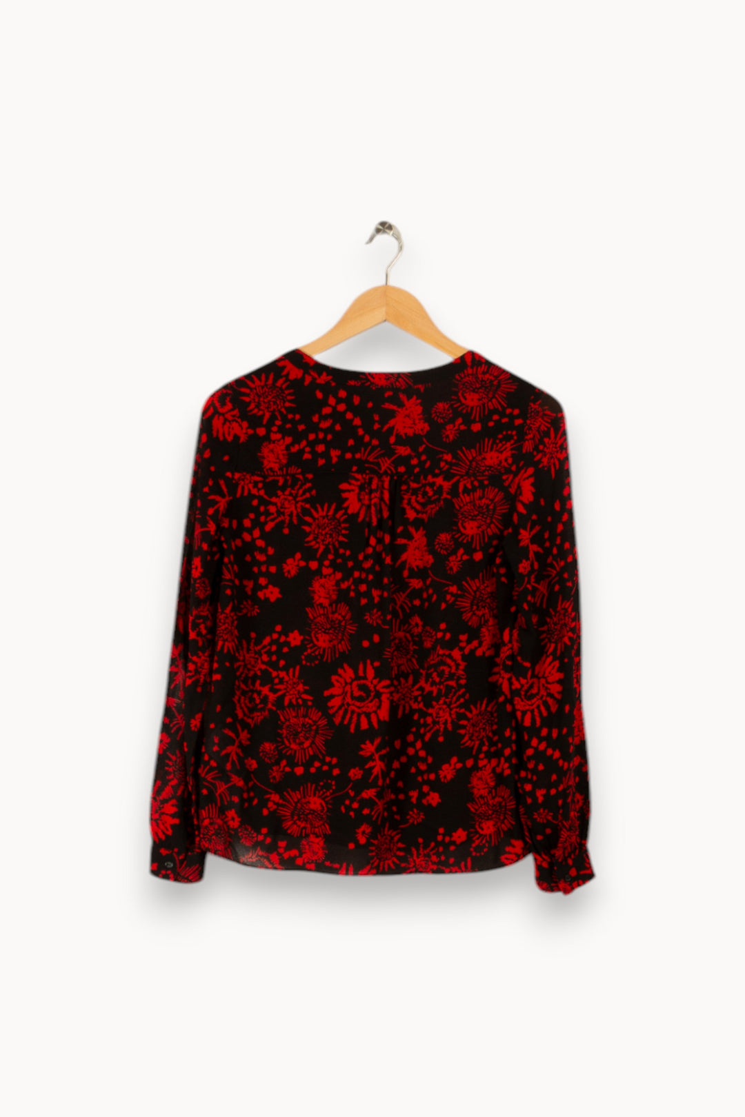 Blouse noire et rouge - Taille S/36