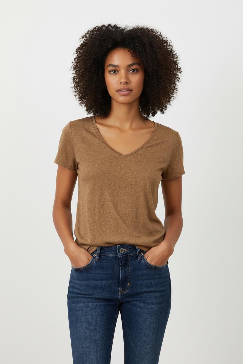 T-shirt Marron - Taille XL/42