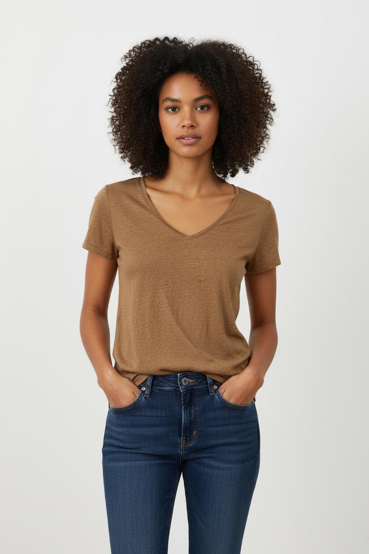 T-shirt Marron - Taille XL/42