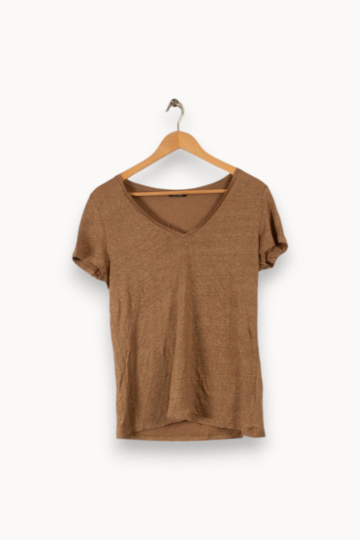 Tee-shirt Marron de la marque One Step | PARAD26832 - Vendu par Paradigme - Image 1