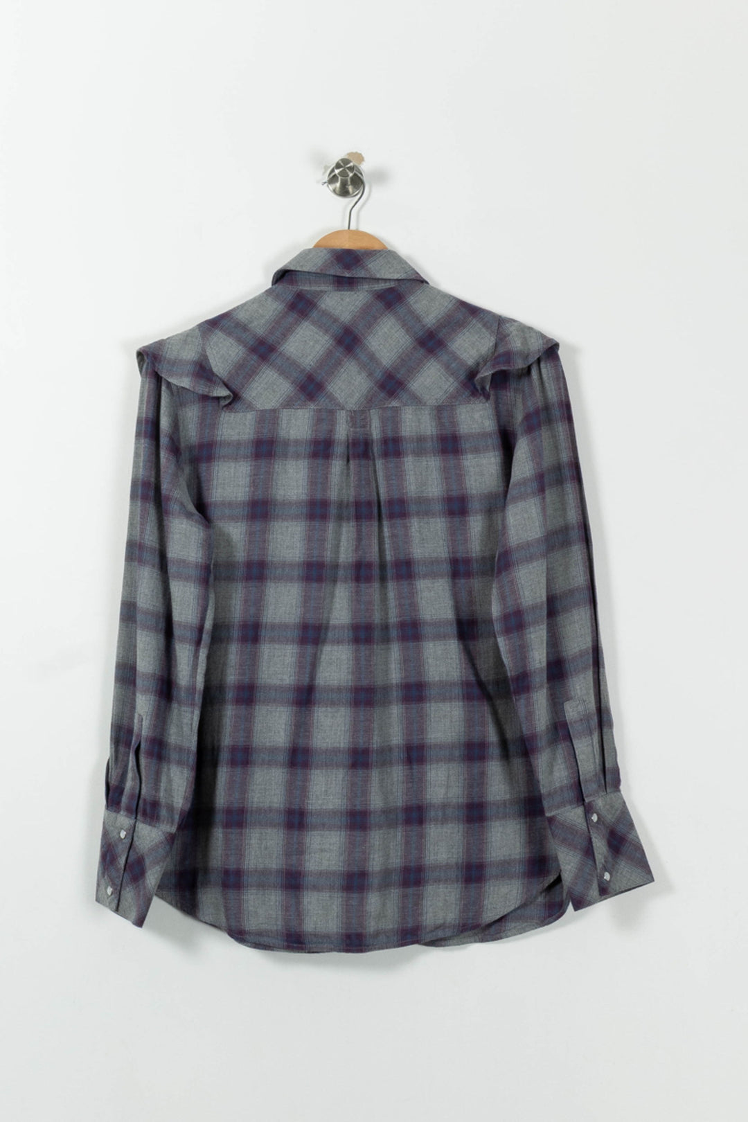 Chemise Grise et Violette - Taille M/38 de la marque Bérénice | PARAD26895 - Vendu par Paradigme - Image 4