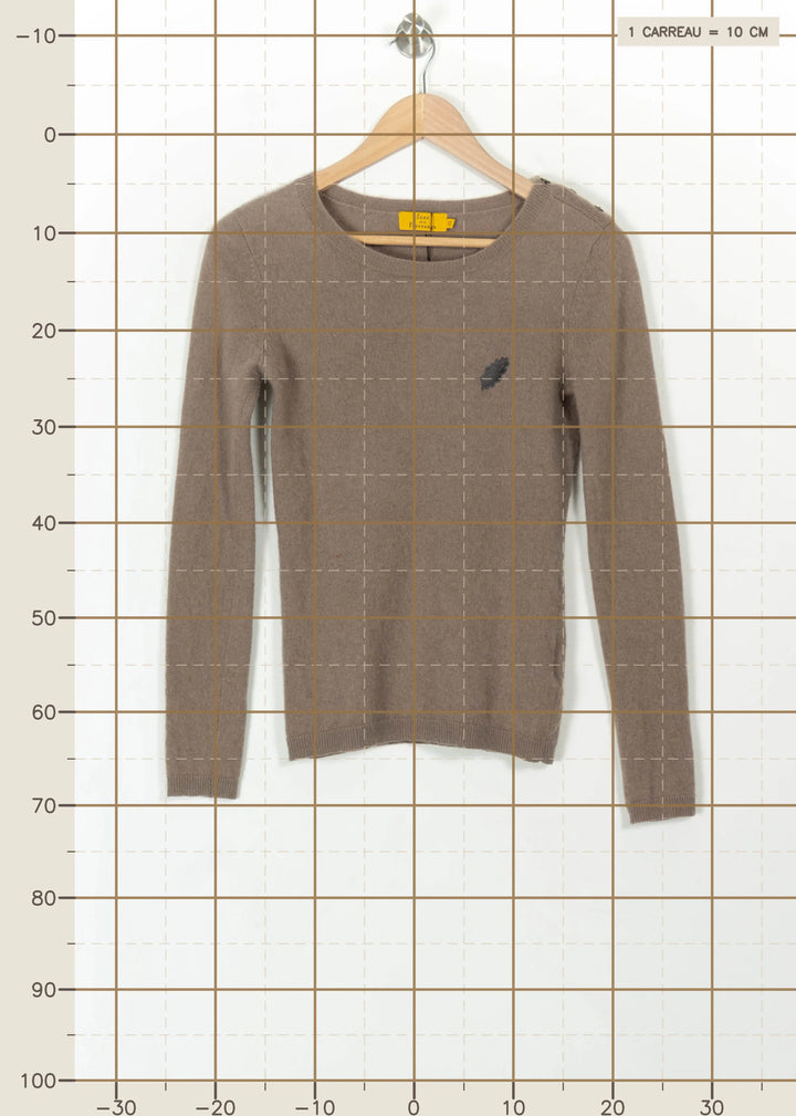 Pull Marron - Taille XS/34 de la marque Ines de la Fressange Paris | PARAD26905 - Vendu par Paradigme - Image 4