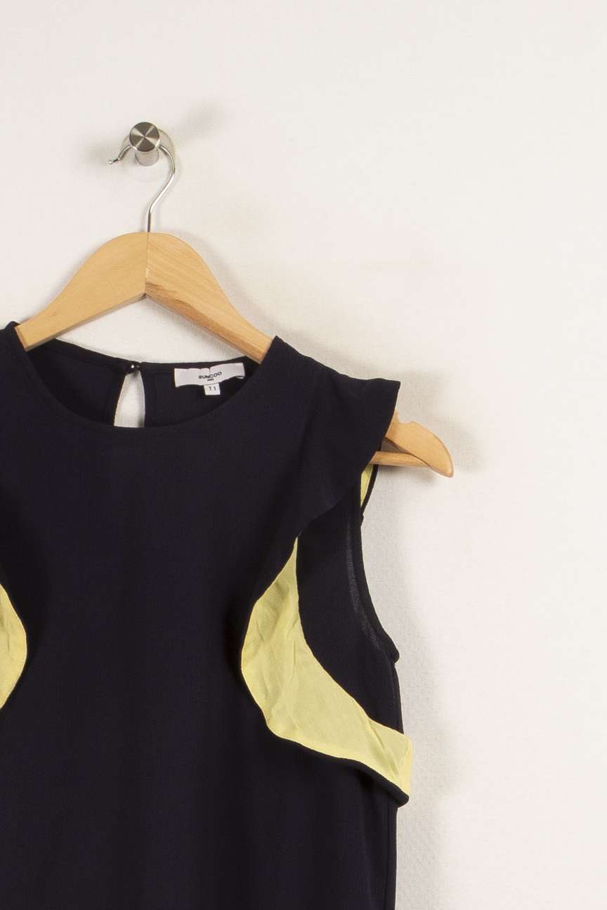 Top bleu et jaune - Taille S/36