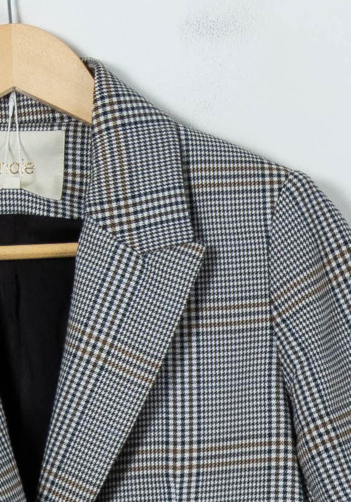 Blazer Gris à Carreaux - Taille M/38 de la marque Maje | PARAD26923 - Vendu par Paradigme - Image 3