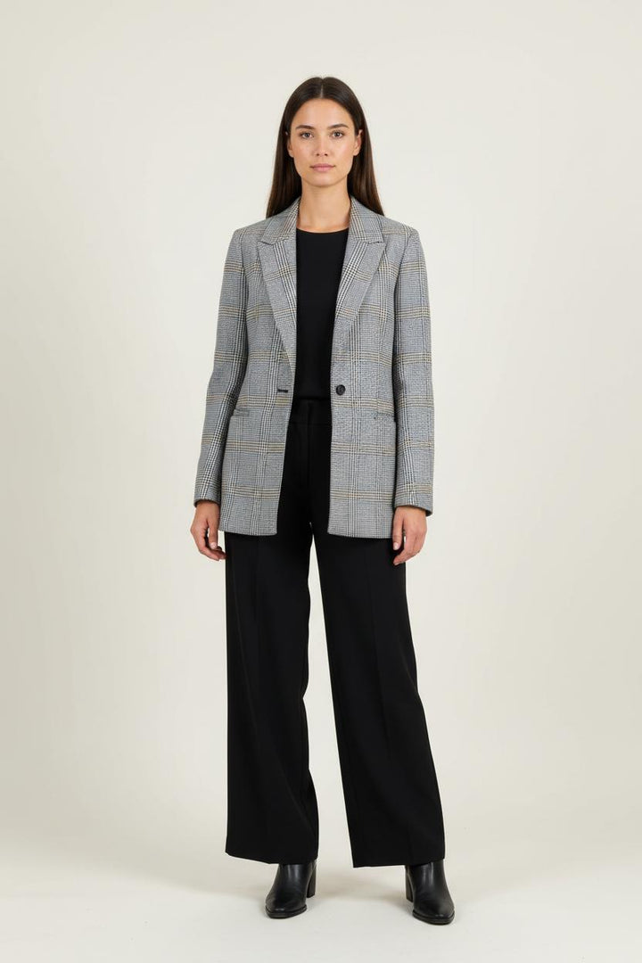 Blazer Gris à Carreaux - Taille M/38 de la marque Maje | PARAD26923 - Vendu par Paradigme - Image 1