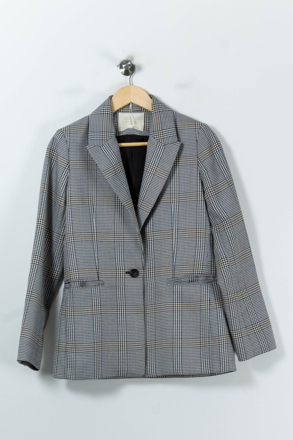 Blazer Gris à Carreaux - Taille M/38 de la marque Maje | PARAD26923 - Vendu par Paradigme - Image 2
