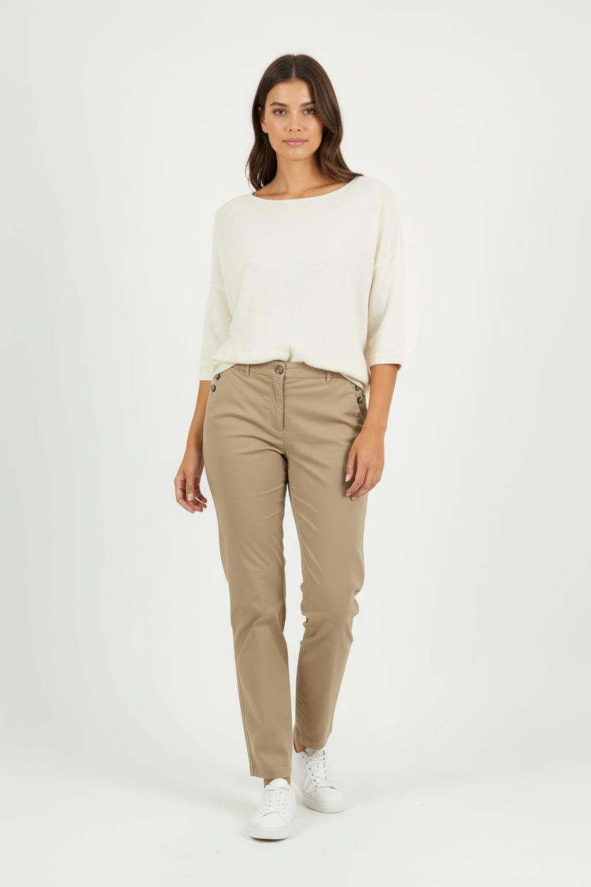 Pantalon Beige - Taille S/36 de la marque Caroll | PARAD26927 - Vendu par Paradigme - Image 1