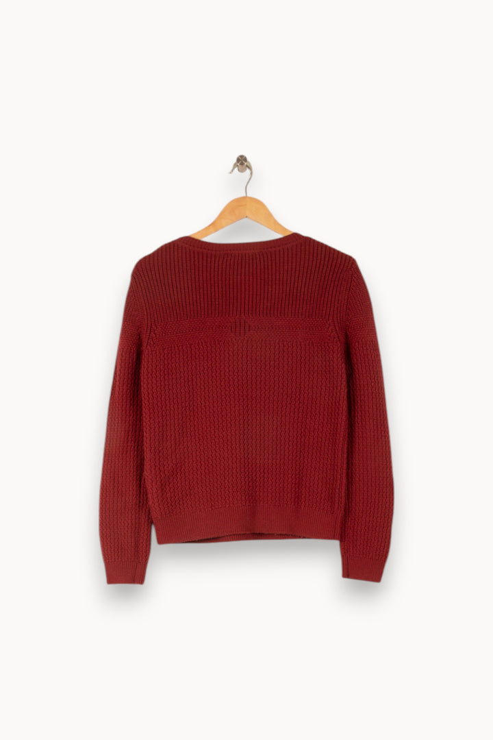 Pull Rouge - Taille XS/34 de la marque La Fée Maraboutée | PARAD26930 - Vendu par Paradigme - Image 4
